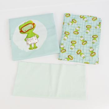 Preview: Jersey Sparpaket Fröschlein Panel ca. 60 cm, Kombistoff & Bündchen
